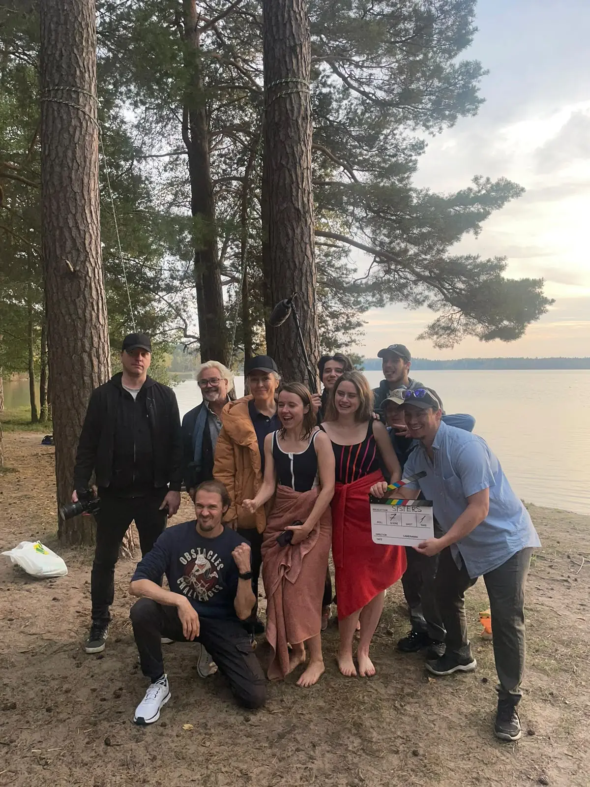 CCAP Film Camp participants and crew on the lakeshore