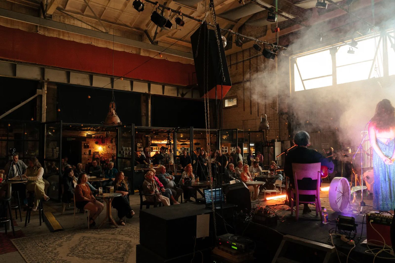 Concert hall filled with audience during the performance